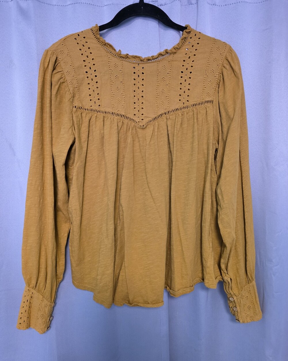 Eri & Ali Top Mustard Yellow Women's Small